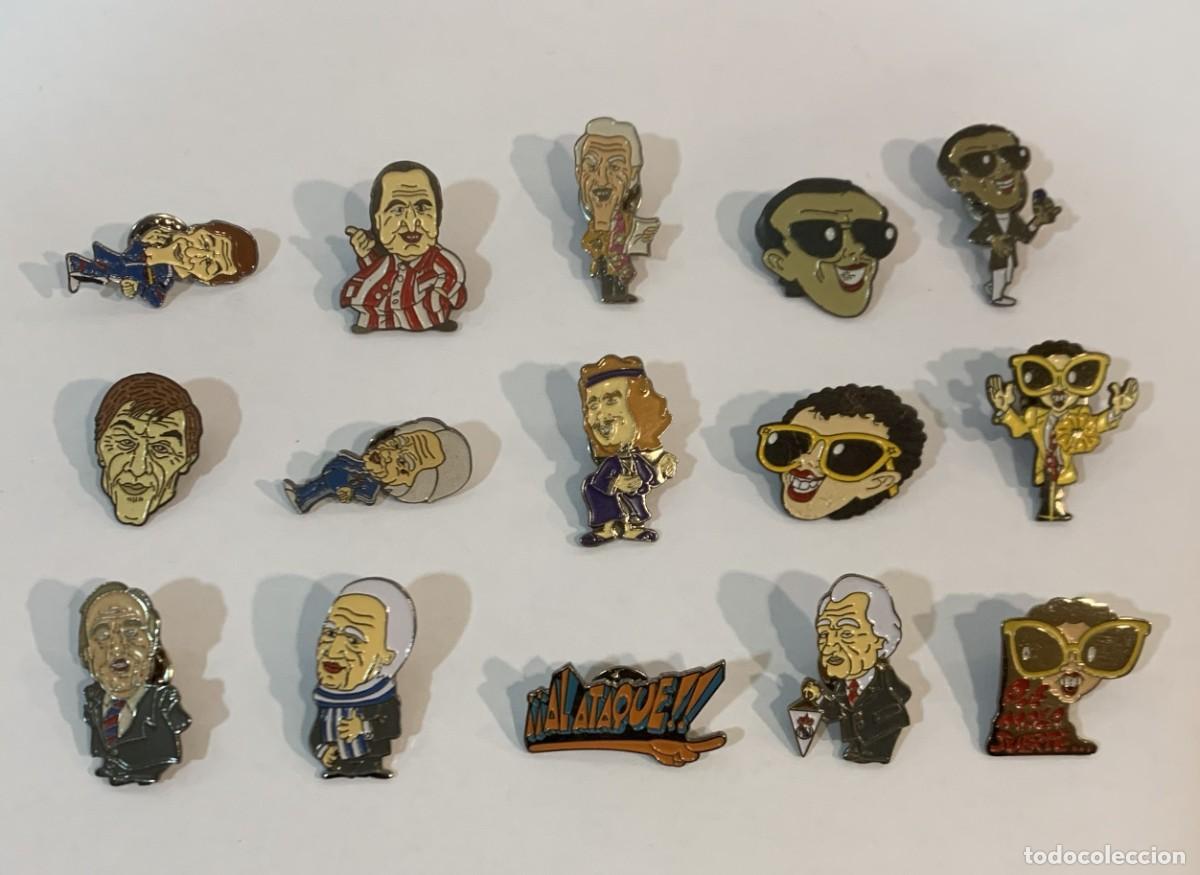 Pins de colecci&oacute;n: LOTE DE 15 PINS PROGRAMA DE TV AL ATAQUE, DE ALFONSO AR&Uacute;S - PIN CRUYFF, JES&Uacute;S GIL, JOS&Eacute; V&Eacute;LEZ...