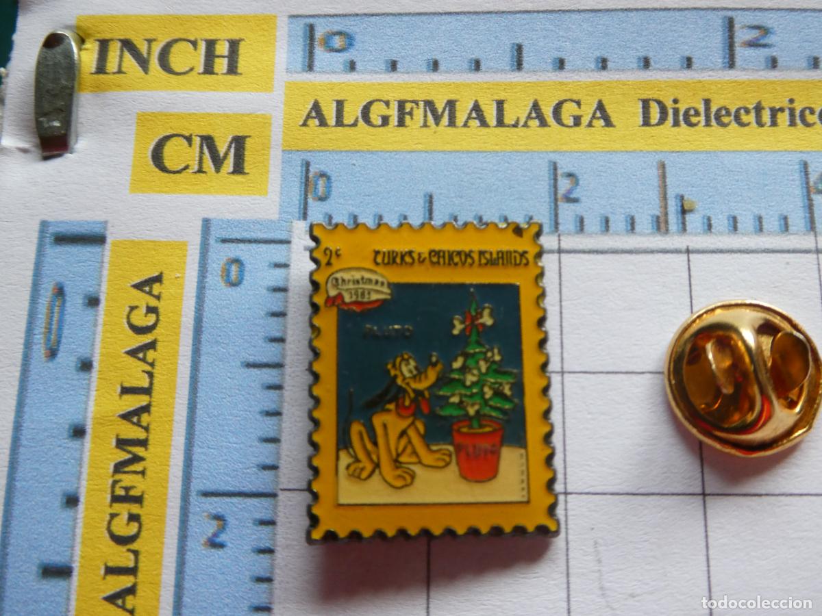Collection pins: PIN DE DIBUJOS ANIMADOS. SELLO WALT DISNEY TURKS CAICOS ISLAS PLUTO 1983 NAVIDADES