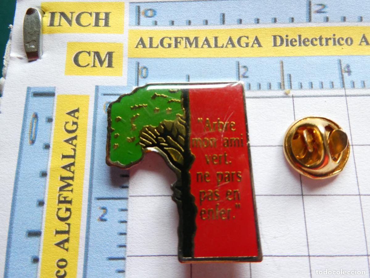 Pin's de collection: PIN DE NATURALEZA ECOLOG&Iacute;A. FRANCIA PROGRAMA ANTIINCENDIOS FORESTALES? &Aacute;RBOL