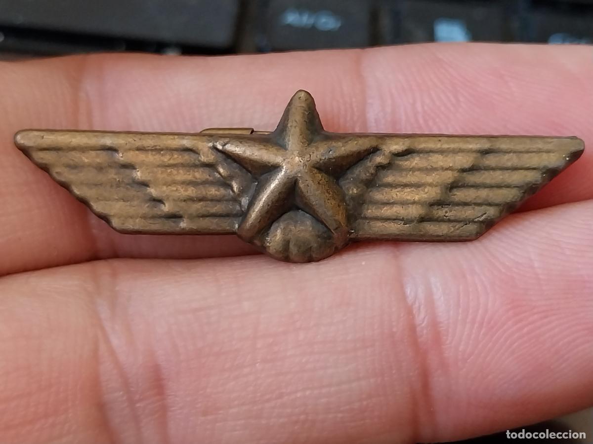 Pins de colecci&oacute;n: CROPAN INSIGNIA EMBLEMA AVIACION ALAS ESTRELLA CINCO PUNTAS 4,6CM LARGO PROMO PASTELITOS A&Ntilde;OS