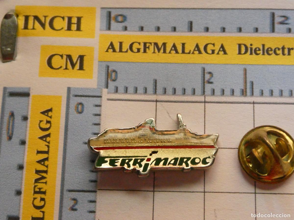 Pin's de collection: PIN DE BARCOS NAVIERAS. BARCO BUQUE FERRI MARROC. ESPA&Ntilde;A MARRUECOS