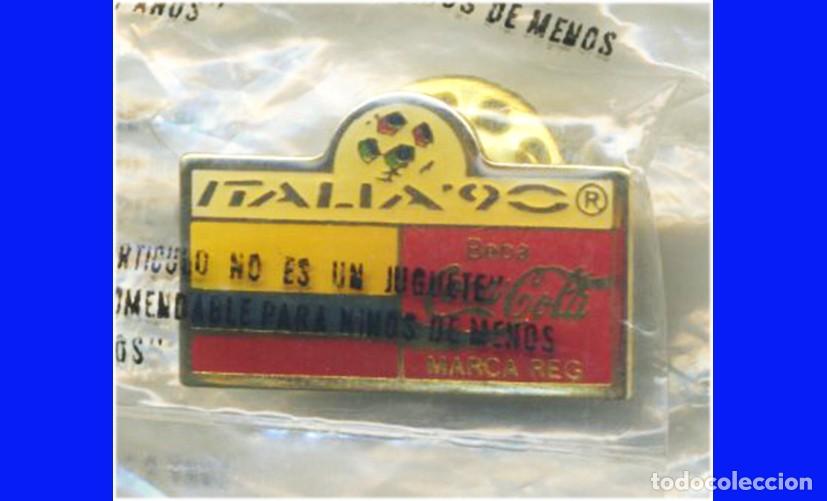 Pins de colecci&oacute;n: PIN COCA COLA MUNDIAL FUTBOL ITALIA 90 BANDERA DE COLOMBIA COCACOLA