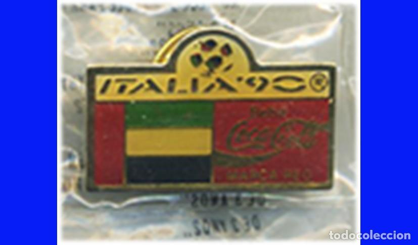 Pins de colecci&oacute;n: PIN COCA COLA MUNDIAL FUTBOL ITALIA 90 BANDERA DE EMIRATOS ARABES COCACOLA