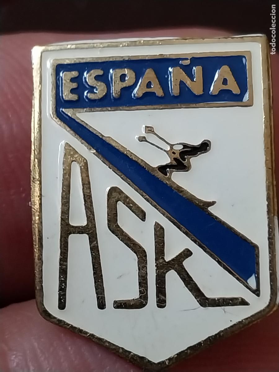 Pins de colecci&oacute;n: ASK ESQUI ESPA&Ntilde;A MONTA&Ntilde;ISMO ALPINISMO INSIGNIA ALFILER 2,2CM ALTO PINTURA LACADA
