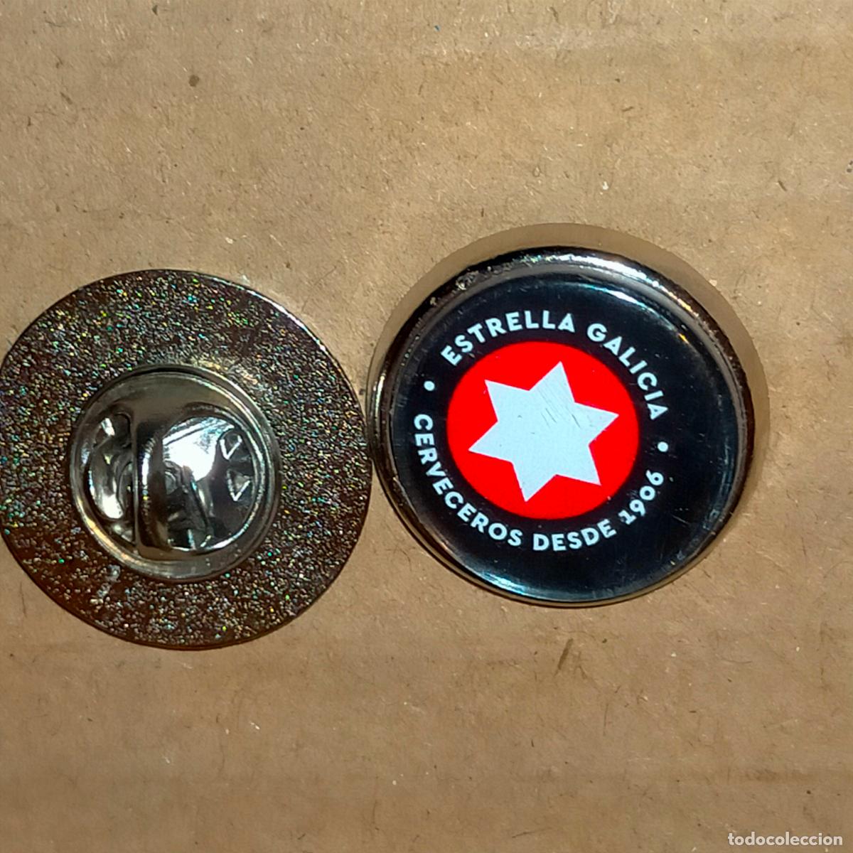 Pins de colecci&oacute;n: pin redondo metal - PUBLICITARIO CERVEZA - ESTRELLA GALICIA