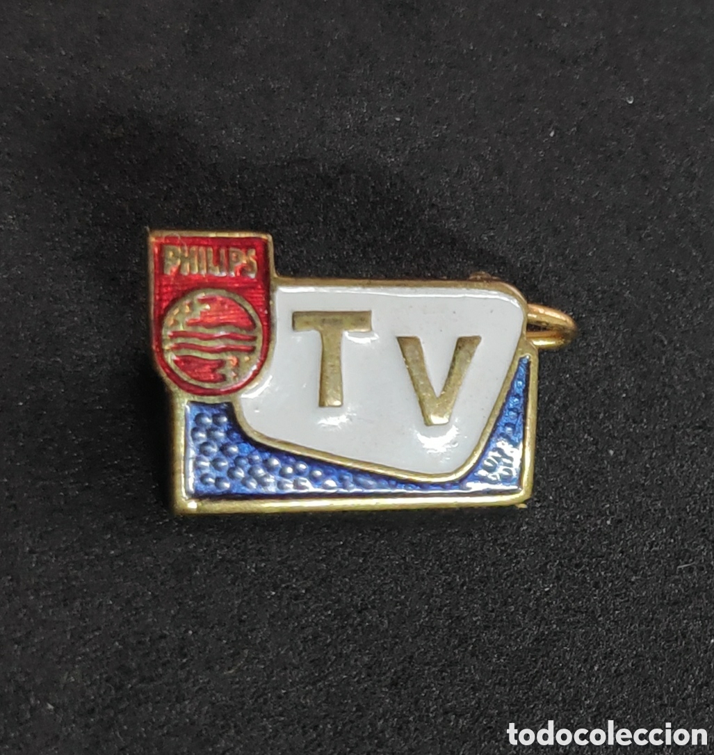 Pins de colecci&oacute;n: ANTIGUA INSIGNIA PIN DE AGUJA IMPERDIBLE COMERCIAL RADIO TELEVISORES PHILIPS