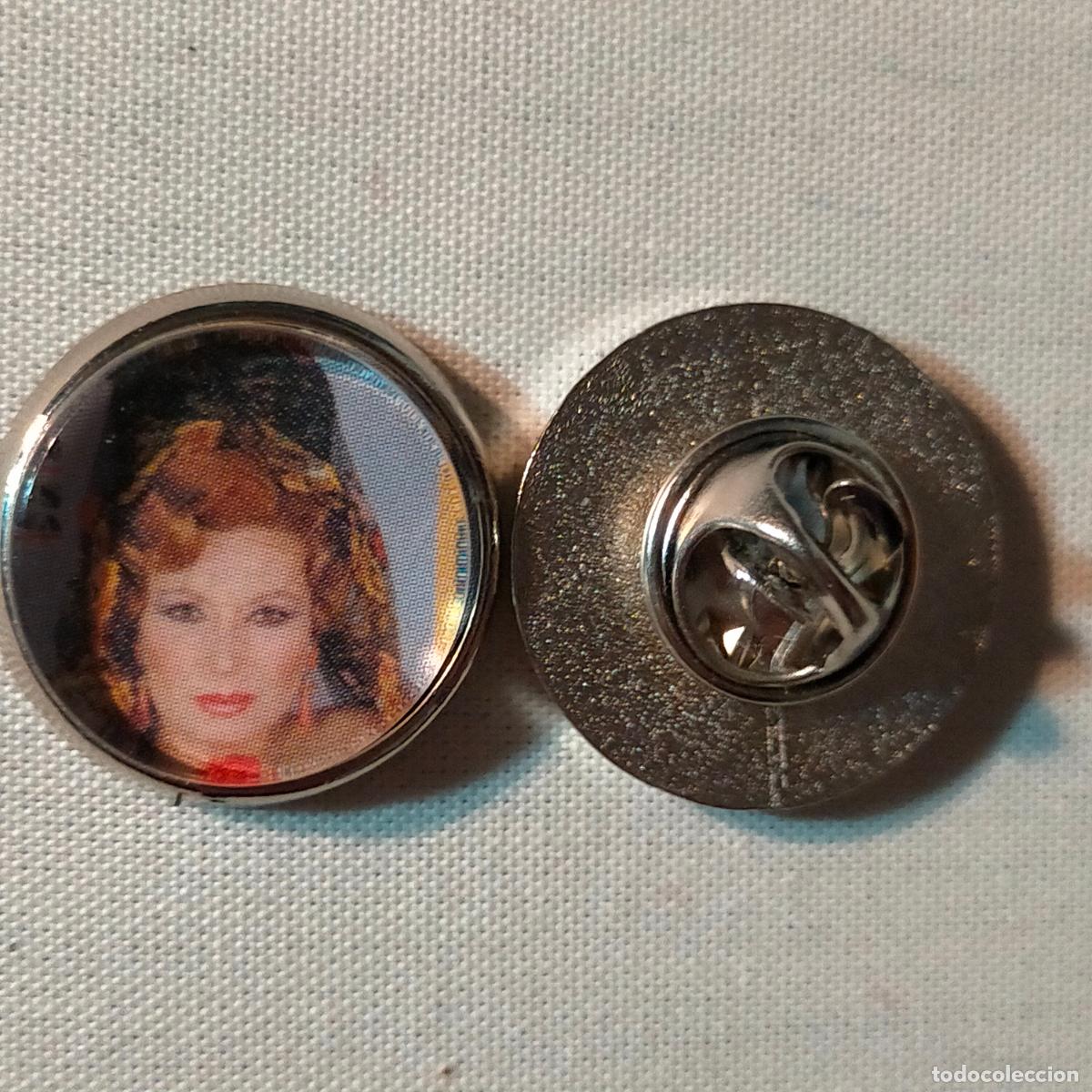 Pins e Spille di collezione: pin redondo metal - m&uacute;sica cantante Roc&iacute;o jurado