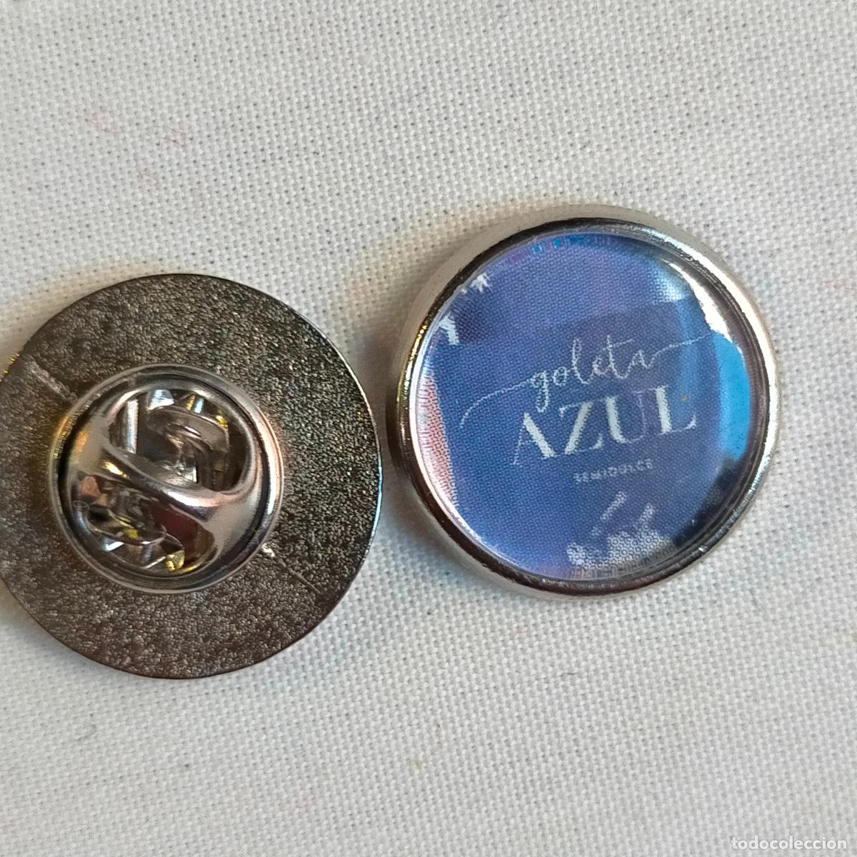 Pins de colecci&oacute;n: PIN REDONDO METAL - coleccion vinos : GOLETA AZUL