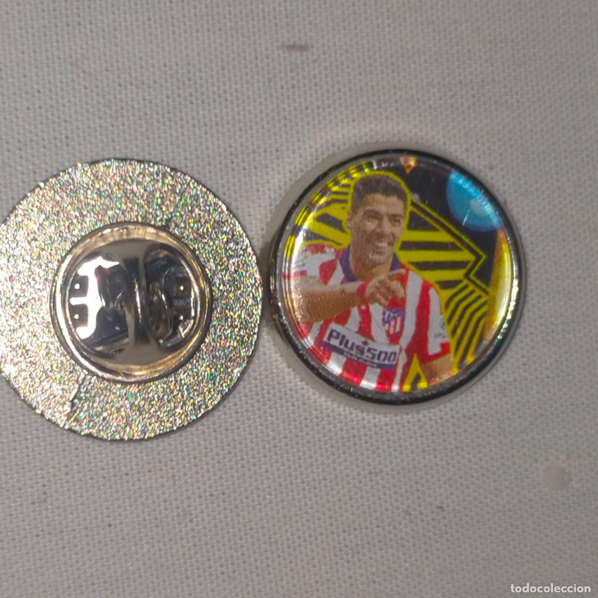 Collection pins: pin redondo metal - f&uacute;tbol equipo club Atl&eacute;tico de Madrid JUGADOR