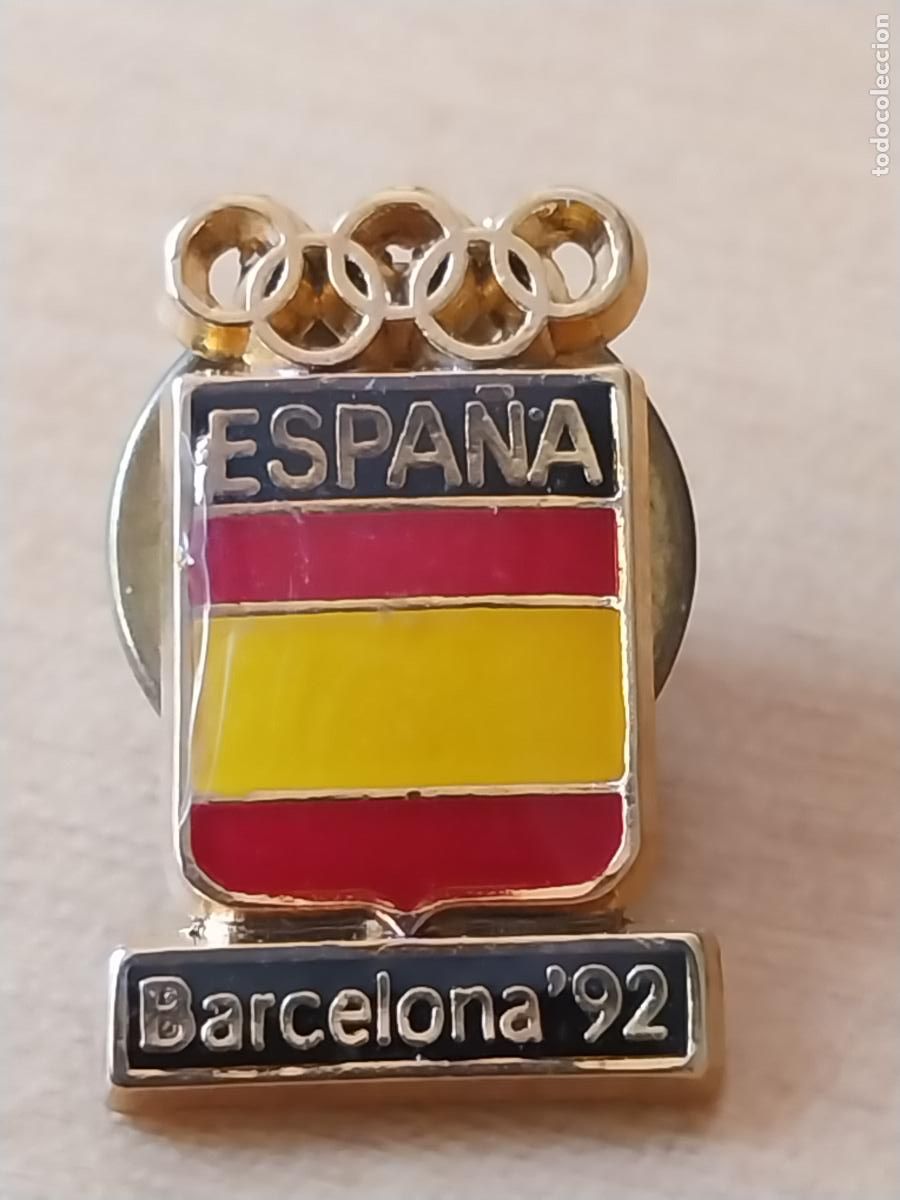 Pins de colecci&oacute;n: ESPA&Ntilde;A EQUIPO OLIMPICO AROS BARCELONA 92 BANDERA NACIONAL PIN PINCHO GOTA 1,8CM ALTO