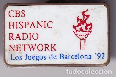 Pins de colecci&oacute;n: PIN DE CBS HISPANIC RADIO NETWORK DE LAS OLIMPIADAS DE BARCELONA 92 (OLYMPIC GAMES)