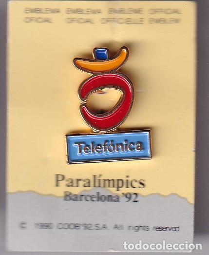 Pins de cole&ccedil;&atilde;o: TELEFONICA - PIN LOGO PARALIMPICS OLIMPIADAS DE BARCELONA 92 (OLYMPIC GAMES) RARO