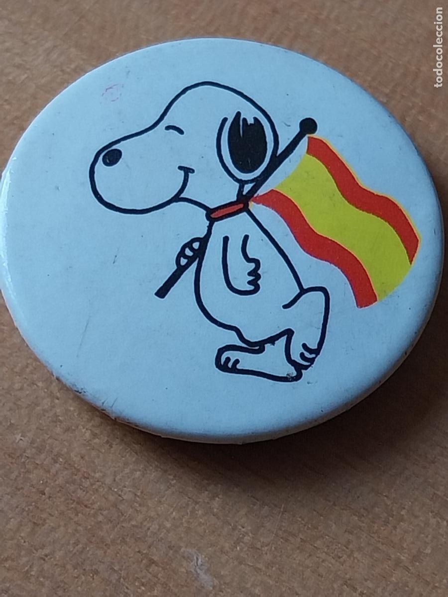 Pins de colecci&oacute;n: SNOOPY BANDERA ESPA&Ntilde;A CHAPA ALFILER PIN A&Ntilde;OS 80 2,5CM