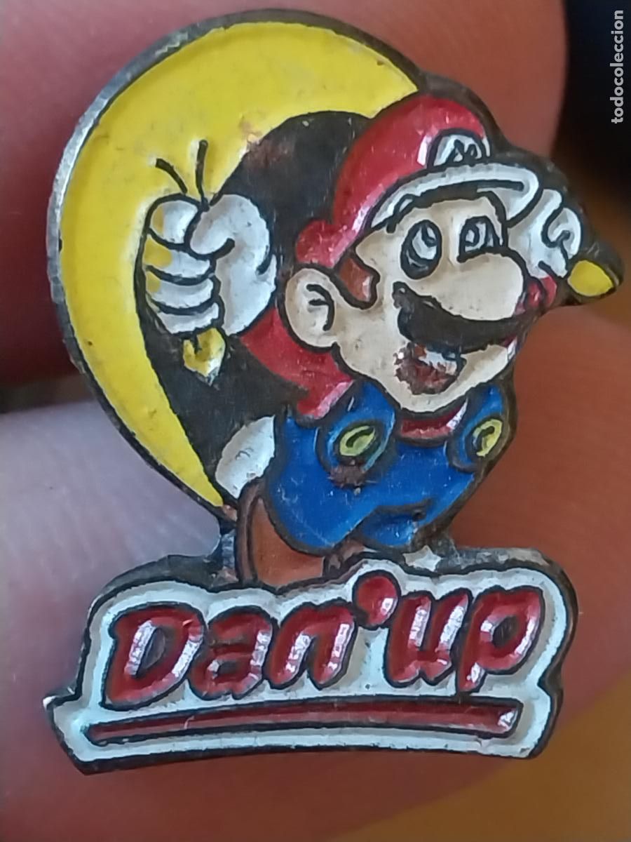 Pins de colecci&oacute;n: MARIO BROS NINTENDO PROMOCION YOGUR DAN UP PIN PINCHO PINTURA LACADA 2,2CM ALTO