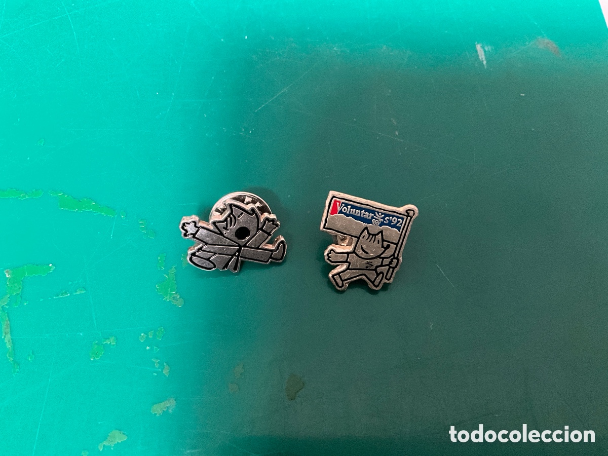 Pins de colecci&oacute;n: 2 pins Cobi y Voluntarios 92