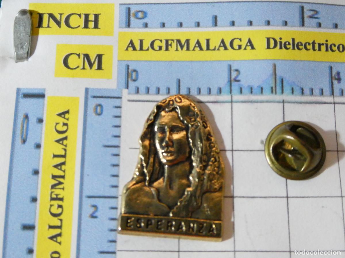Pin's de collection: PIN RELIGIOSO SEMANA SANTA. VIRGEN DE LA ESPERANZA DE M&Aacute;LAGA. HERMANDAD COFRAD&Iacute;A