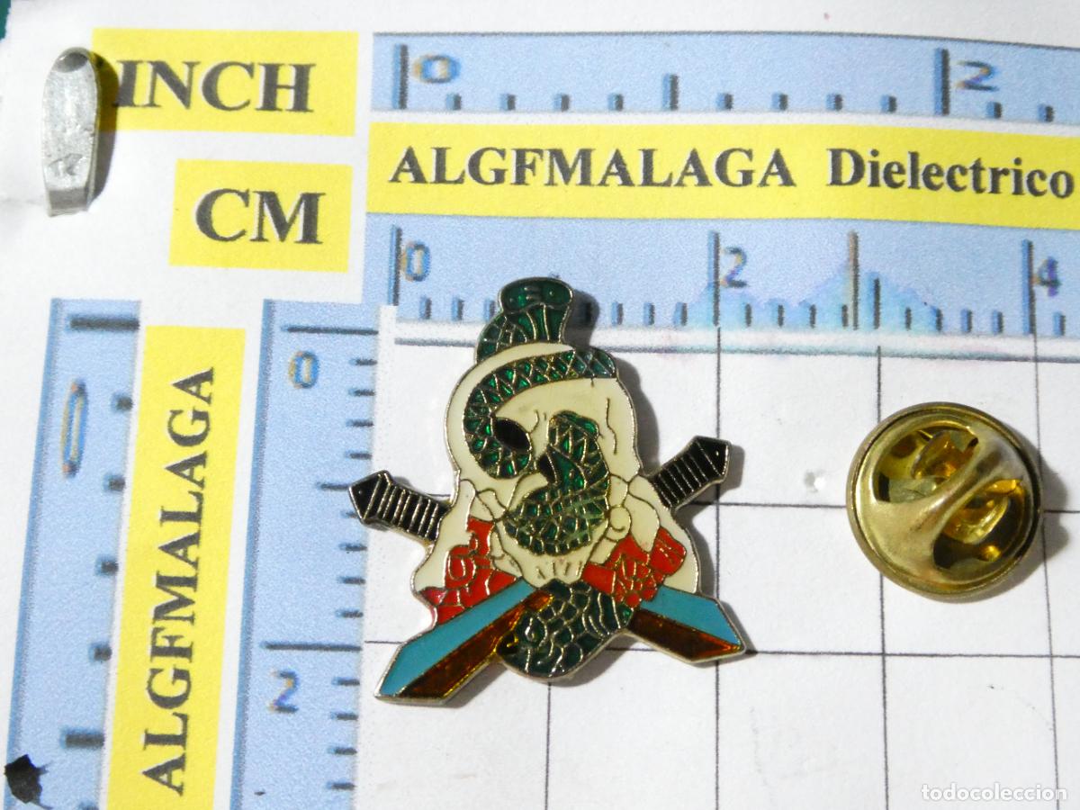 Collection pins: PIN T&Eacute;TRICO. MUERTE CALAVERA CON ESPADAS Y SERPIENTE