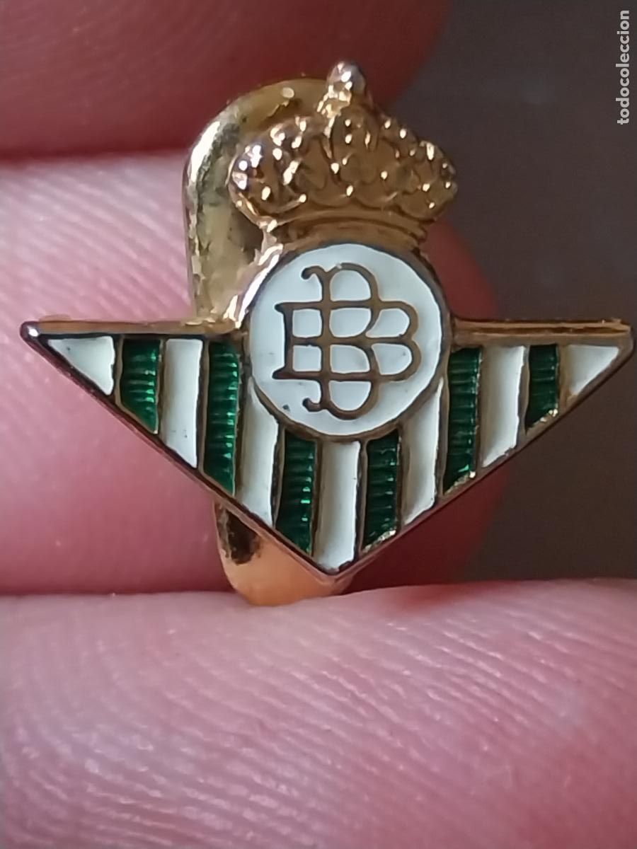 Pins de colecci&oacute;n: REAL BETIS INSIGNIA SOLAPA ESMALTE 1.5CM ALTO VINTAGE