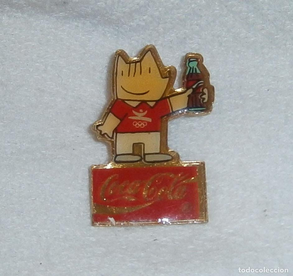 Sammlung von Pins: pin de cocacola con la mascota de las olimpiadas de Barcelona 92