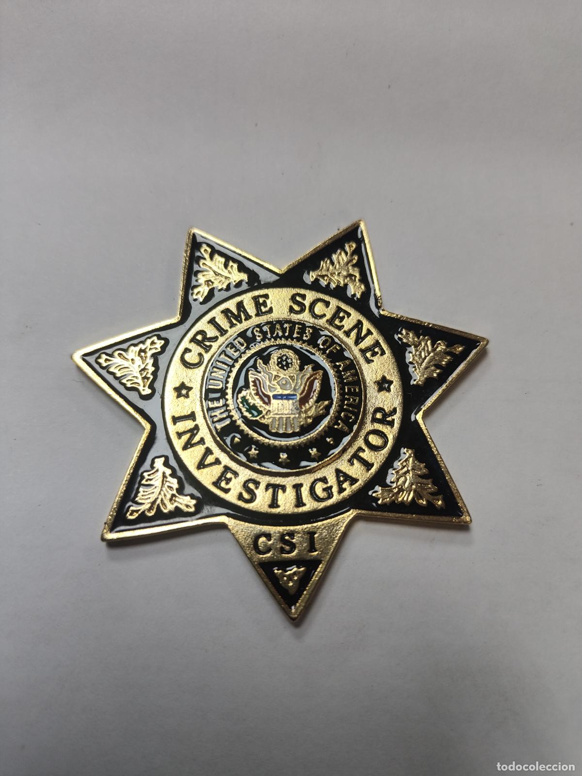 Pins de colecci&oacute;n: Placa insignia csi Estados unidos ( crime scene investigador)
