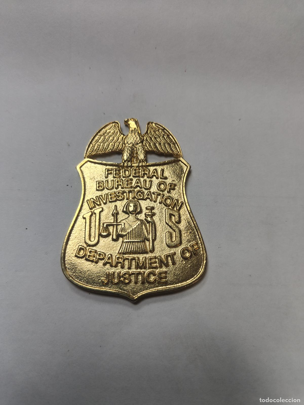 Pins de colecci&oacute;n: Placa insignia Estados unidos departamento justicia (federal bureau of investigation)