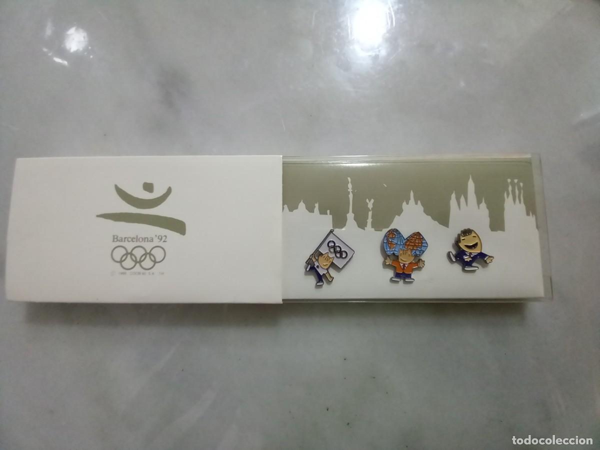 Pins de colecci&oacute;n: ESTUCHE CON 3 PINS MASCOTA COBI, DE LAS OLIMPIADAS BARCELONA-92