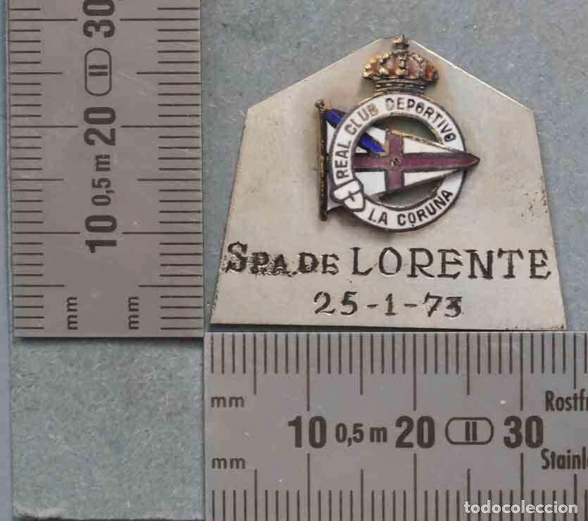 Pins de colecci&oacute;n: PLACA. INSIGNIA. REAL CLUB DEPORTIVO LA CORU&Ntilde;A. PLATA ESMALTA. 1973
