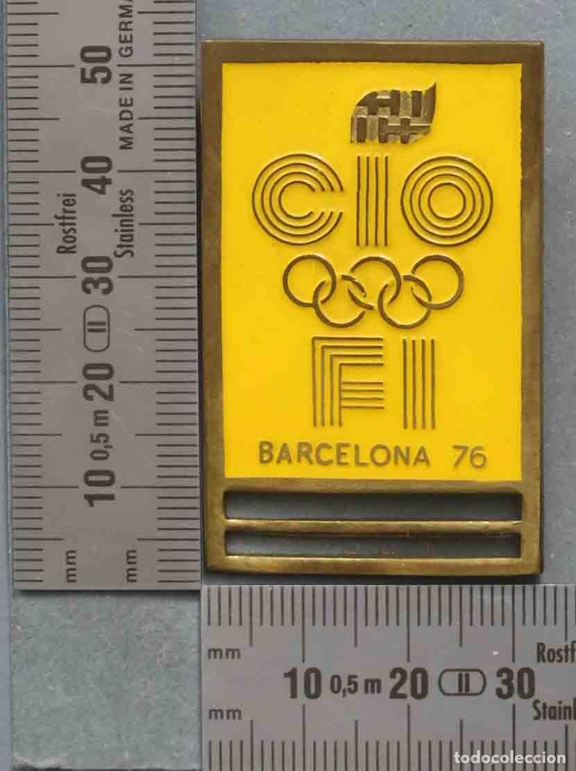 Pins de colecci&oacute;n: PIN. INSIGNIA. ACREDITACION. CIO FI. BARCELONA 76. OLIMPICO