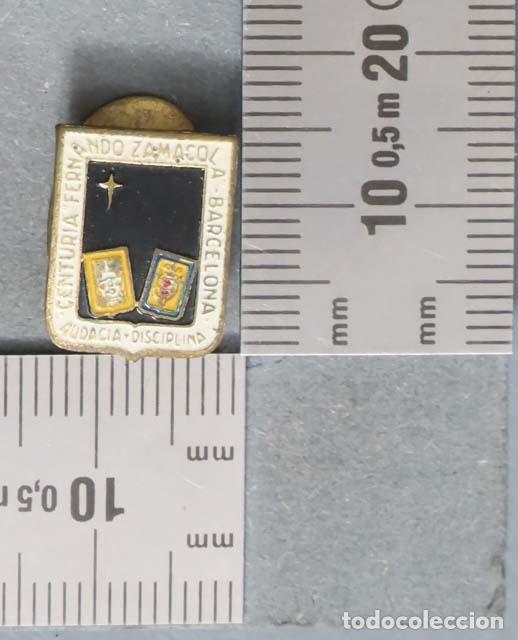 Pins de colecci&oacute;n: PIN. OJAL. CENTURIA FERNANDO ZAMACOLA BARCELONA. PUJOL. BARNA