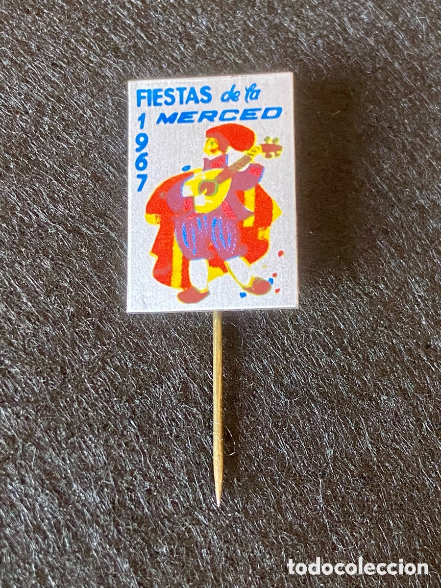 Pins de colecci&oacute;n: FIESTAS DE LA MERCED FESTES DE LA MERRCE BARCELONA 1967 INSIGNIA PIN AGUJA.