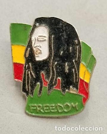 Pins de colecci&oacute;n: PIN BOB MARLEY FREEDOM PINS-1255