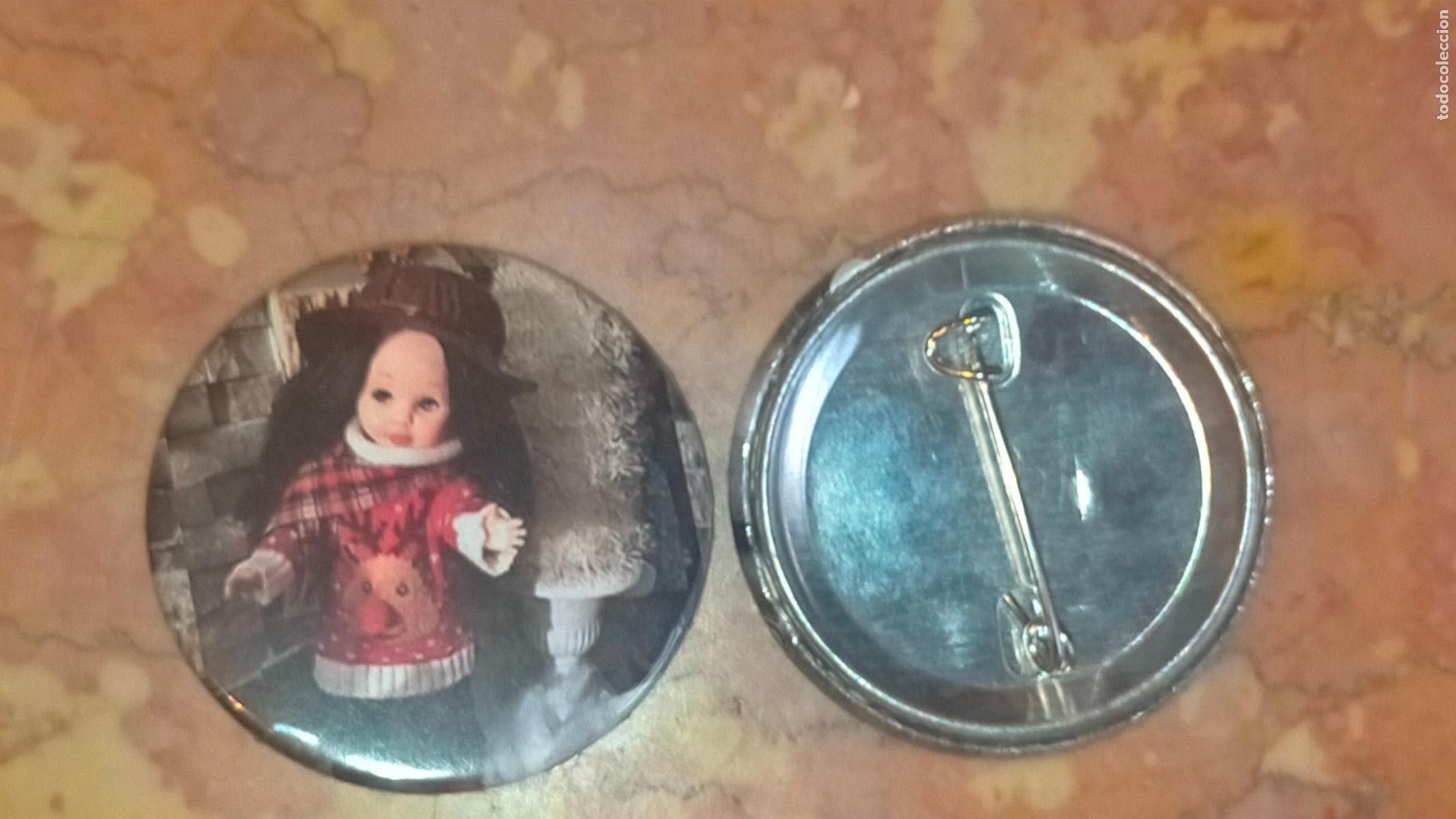 Pins de colecci&oacute;n: CHAPA DE ALFILER CON MU&Ntilde;ECA O NANCY . - Foto 1