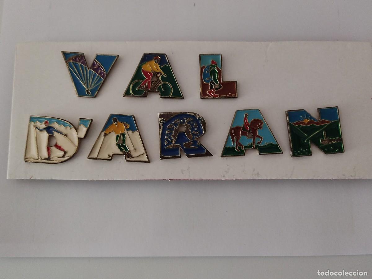 Pins de colecci&oacute;n: LOTE 8 PINS LETRAS VAL D'ARAN (comarca de Lerida)