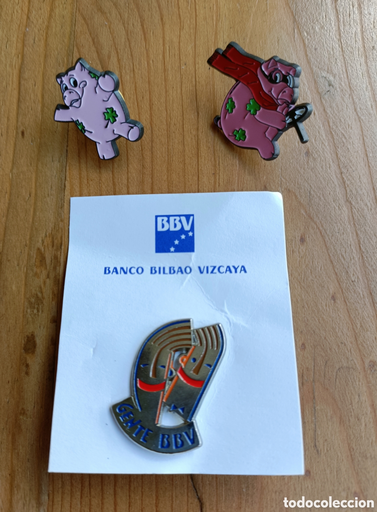 Pins de colecci&oacute;n: Lote 3 pines Banco Bilbao Vizcaya BBV VINTAGE a&ntilde;os 90