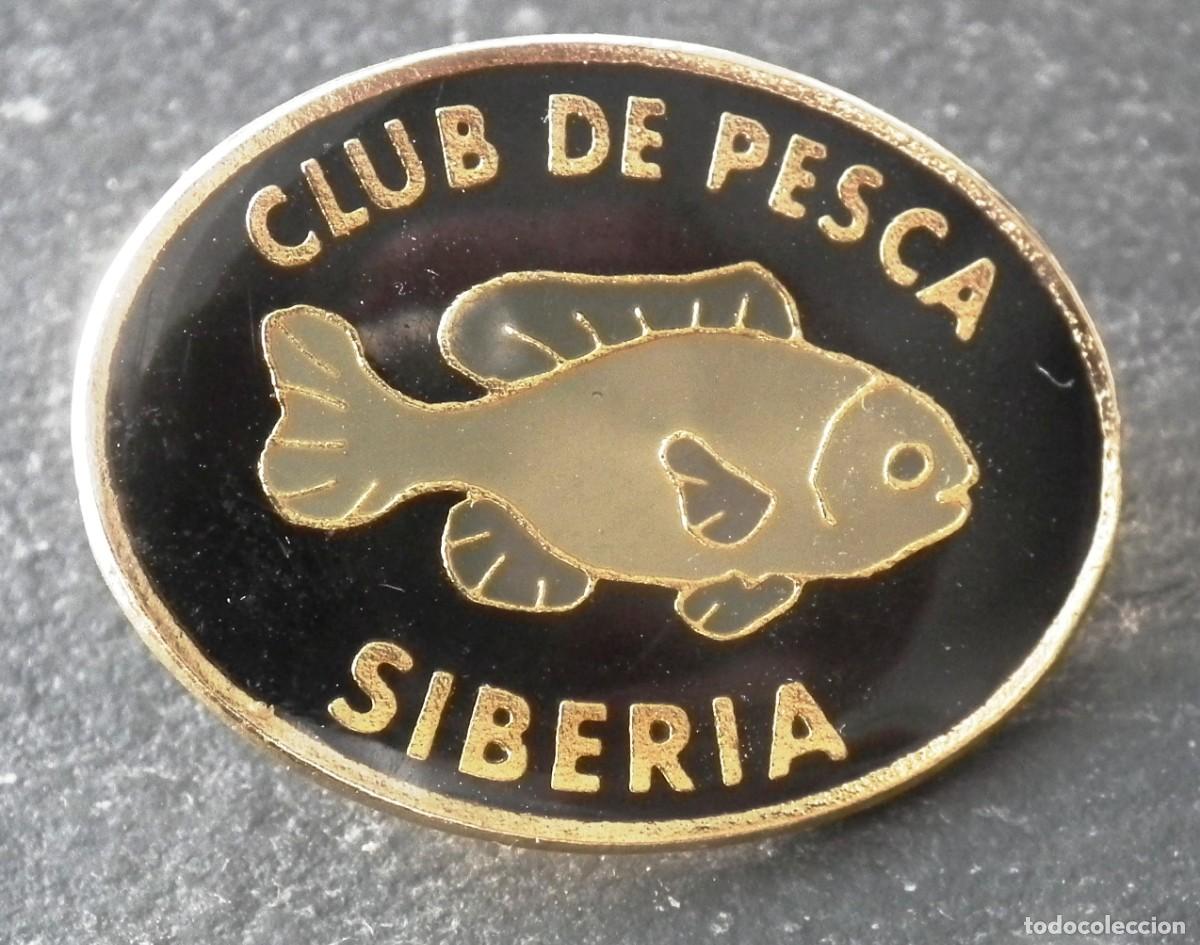 Pins de colecci&oacute;n: PIN CLUB DE PESCA SIBERIA - LARES (BADAJOZ)