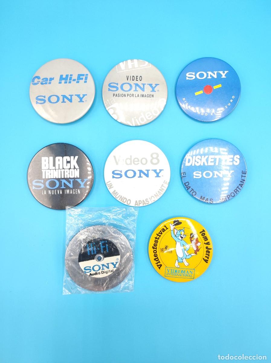 Pins de colecci&oacute;n: Lote de chapas SONY a&ntilde;os 90 - 2000