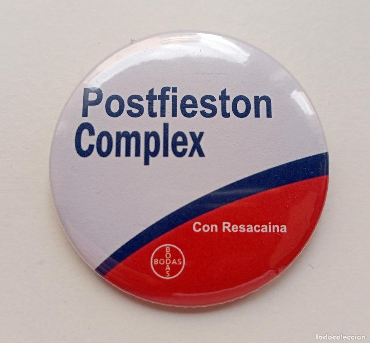 Pins de colecci&oacute;n: CHAPA RECUERDO BODAS: POSTFIEST&Oacute;N COMPLEX CON RESACAINA - Foto 1