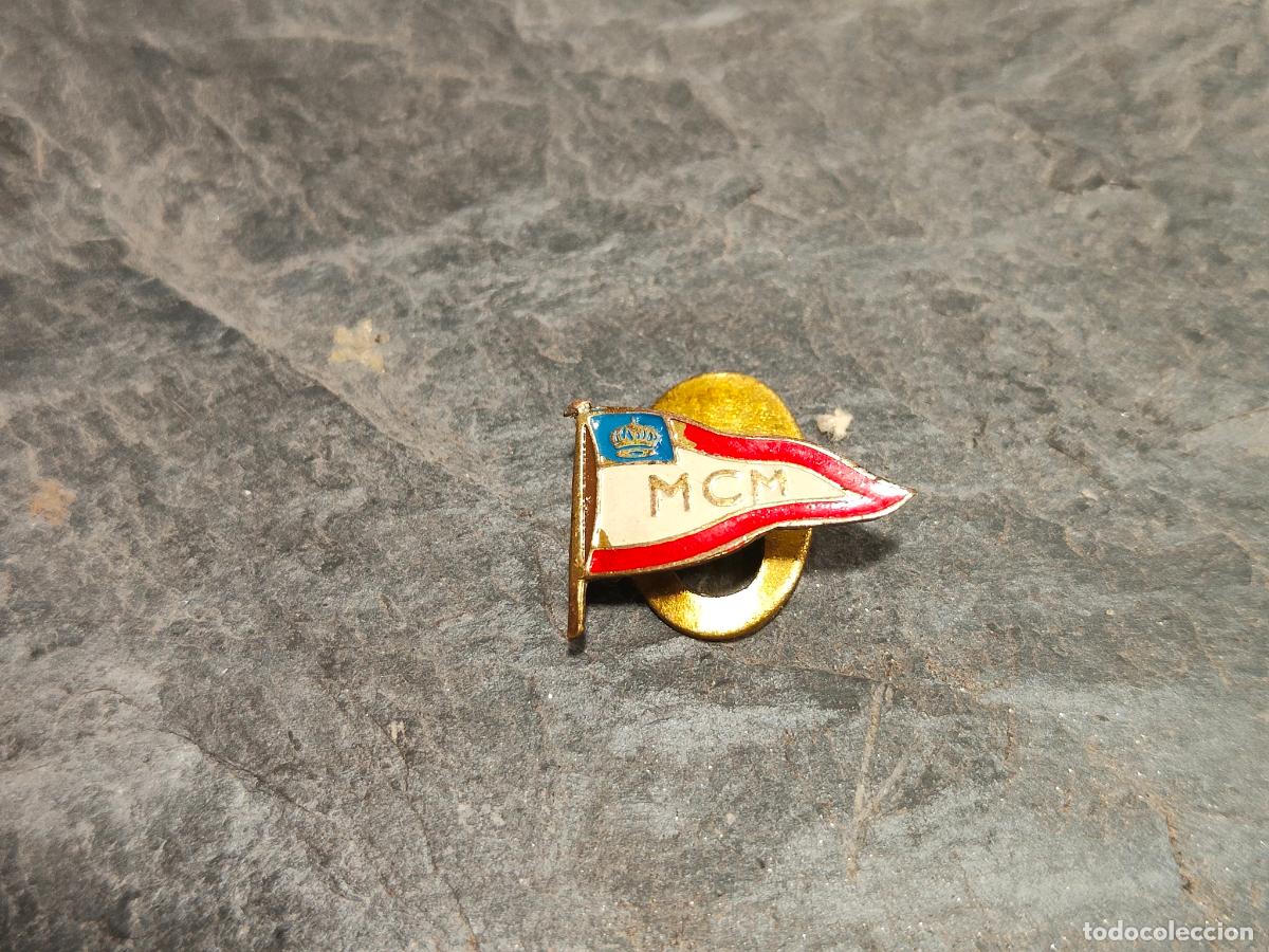 Pins de colecci&oacute;n: Pin muy raro antiguo club mar&iacute;timo mcm (insignia ojal solapa a&ntilde;os 20/40 seguramente desaparecido)