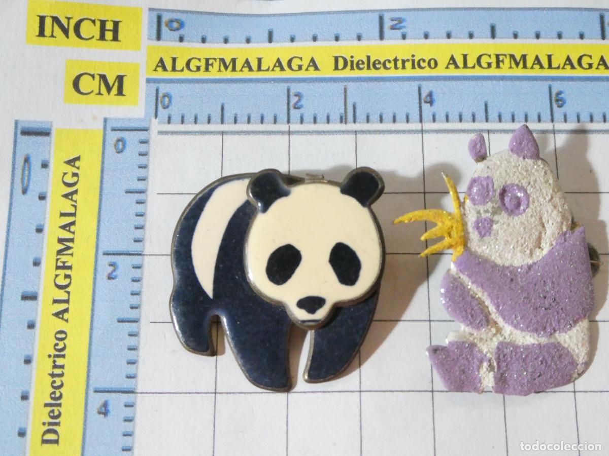 Pins de cole&ccedil;&atilde;o: 2 INSIGNIAS BROCHES. ANIMALES OSO PANDA. NO PIN