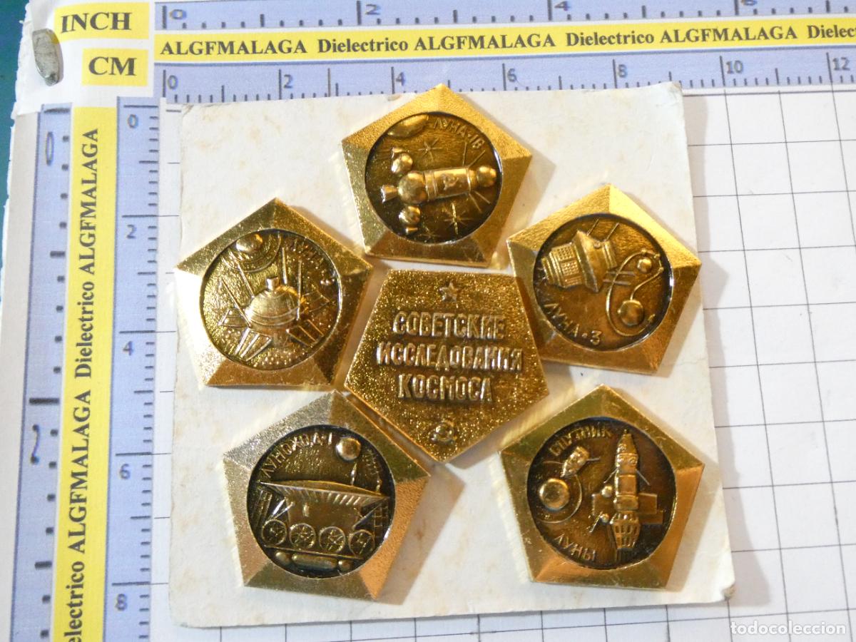 Pins e Spille di collezione: 6 INSIGNIAS BROCHES PUZZLE RUSIA UNI&Oacute;N SOVI&Eacute;TICA. ASTRONOM&Iacute;A ASTRON&Aacute;UTICA COSMON&Aacute;UTICA . NO PIN