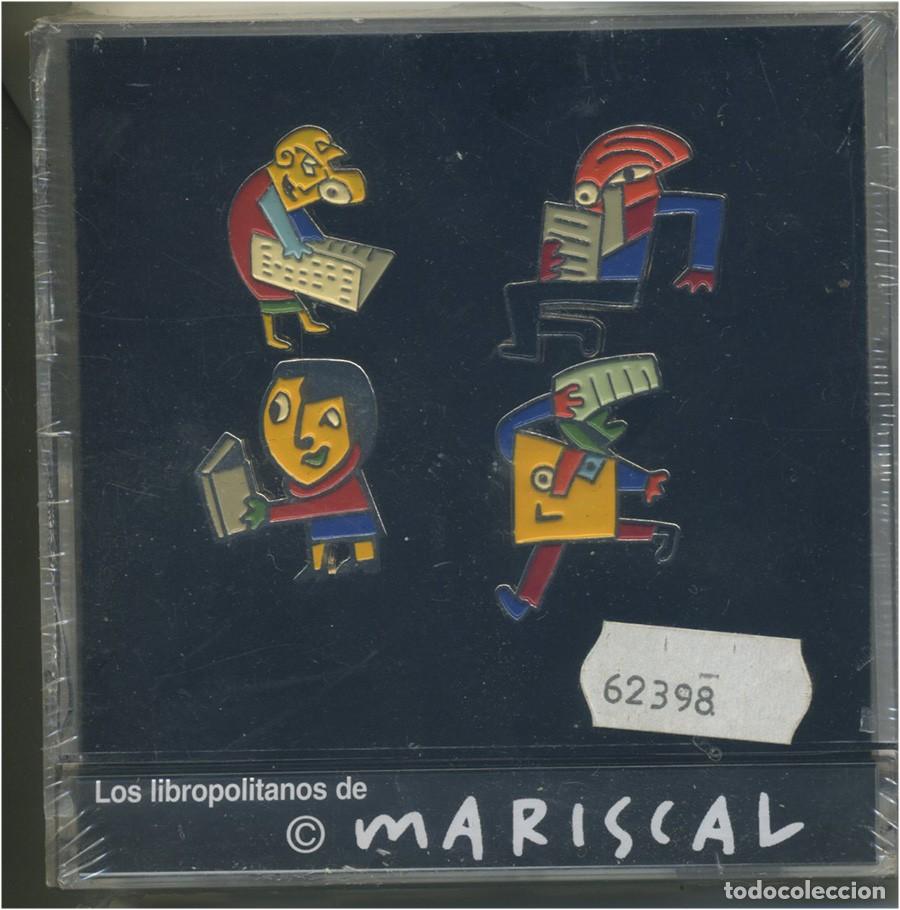 Pins de colecci&oacute;n: 4 PINES LIBROPOLITANOS REALIZADOS POR MARISCAL PARA LA CAMPA&Ntilde;A LEE DEL CIRCULO LECTORES EN SU ESTUCH