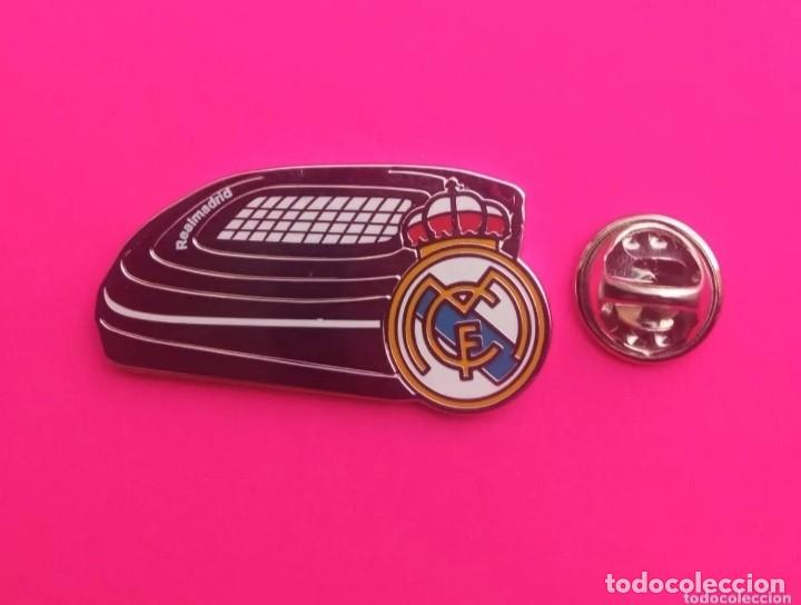 Pins de colecci&oacute;n: PIN ESMALTE FUTBOL - ESCUDO MAS ESTADIO - NUEVO ESTADIO SANTIAGO BERNABEU / REAL MADRID