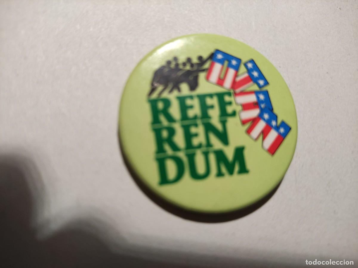 Pins de colecci&oacute;n: Pin chapa referendum OTAN - Foto 1