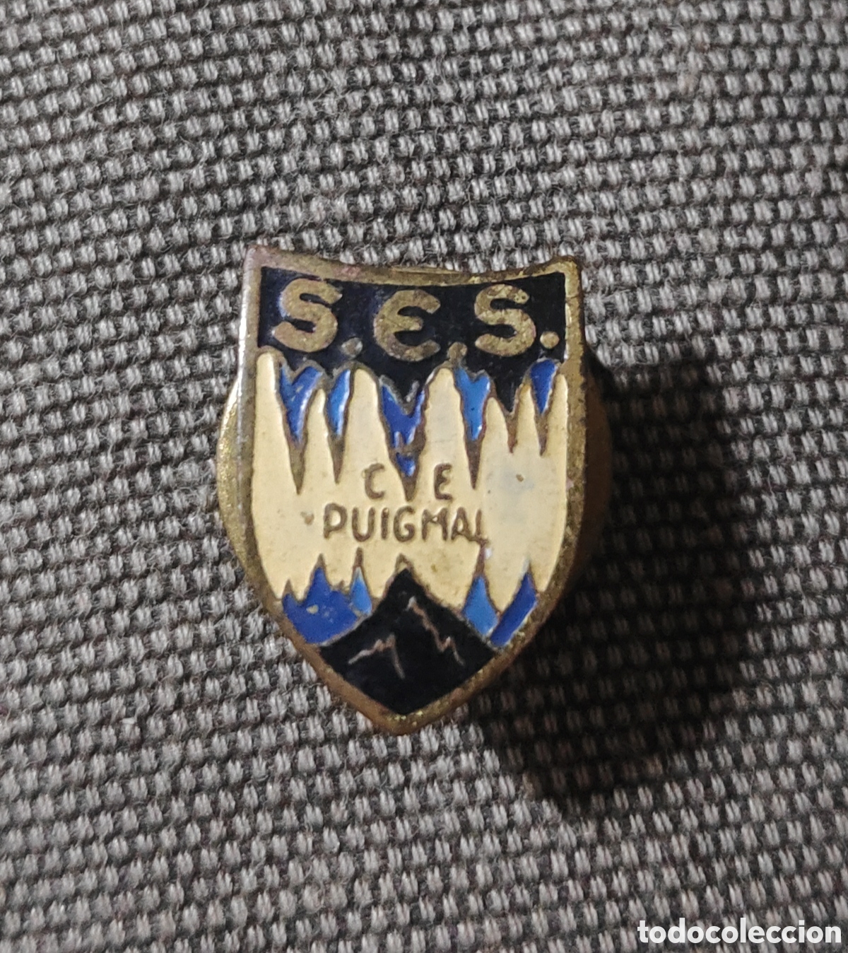 Pins de colecci&oacute;n: ANTIGUA INSIGNIA PIN ESPELEOLOGIA EXPLORACIONES SUBTERRANEAS S.E.S C E PUIGMAL GRUPO ESPELEOLOGICO