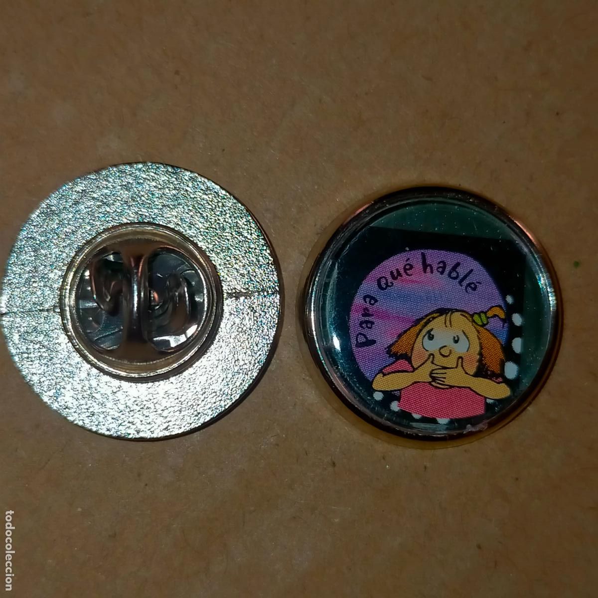 Pins de cole&ccedil;&atilde;o: pin redondo metal - FRASES - PARA QUE HABL&Eacute;