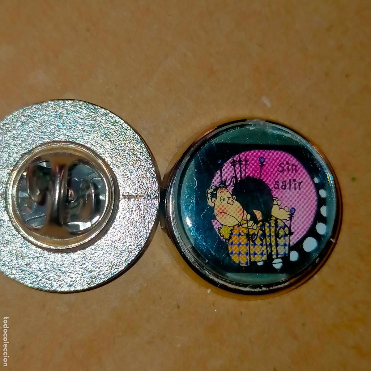 Pins e Spille di collezione: pin redondo metal - FRASES - SI SALIR