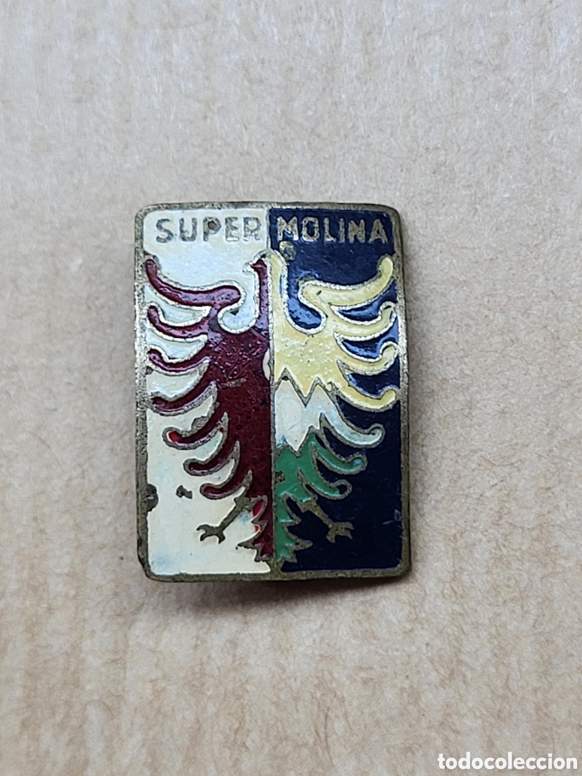 Pins de colecci&oacute;n: Antigua insignia de alfiler del Criterium Mundial de Ciudadanos Club de Esqu&iacute; Super Molina, a&ntilde;os 70