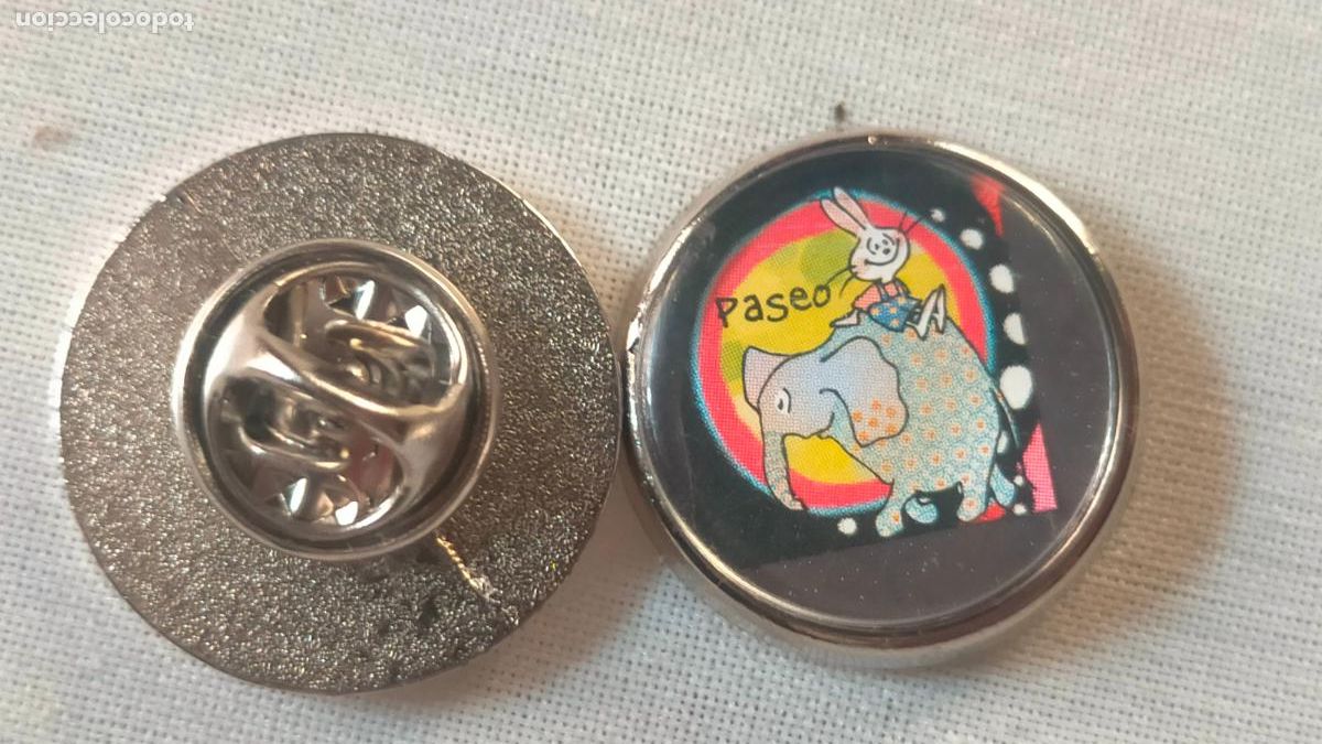Pins de colecci&oacute;n: PIN REDONDO METAL - frases animales elefante