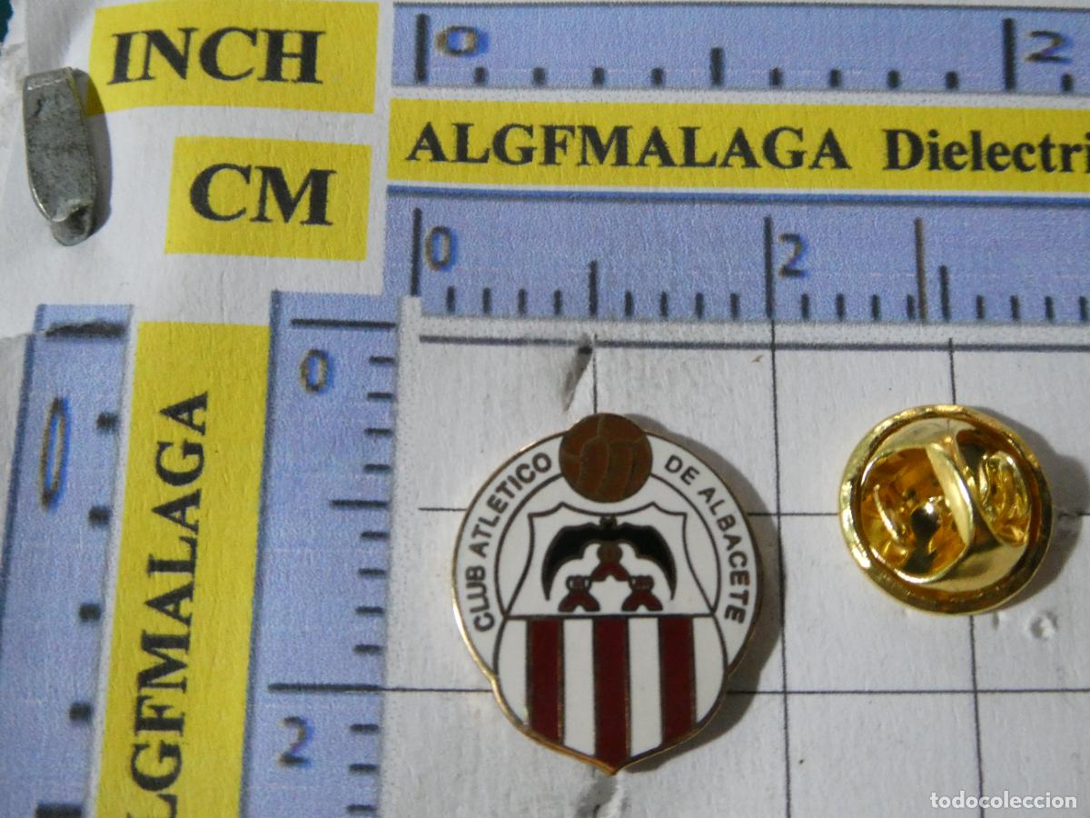Pin's de collection: PIN DE DEPORTES. F&Uacute;TBOL. CLUB ATL&Eacute;TICO DE ALBACETE. ESCUDO EQUIPO.