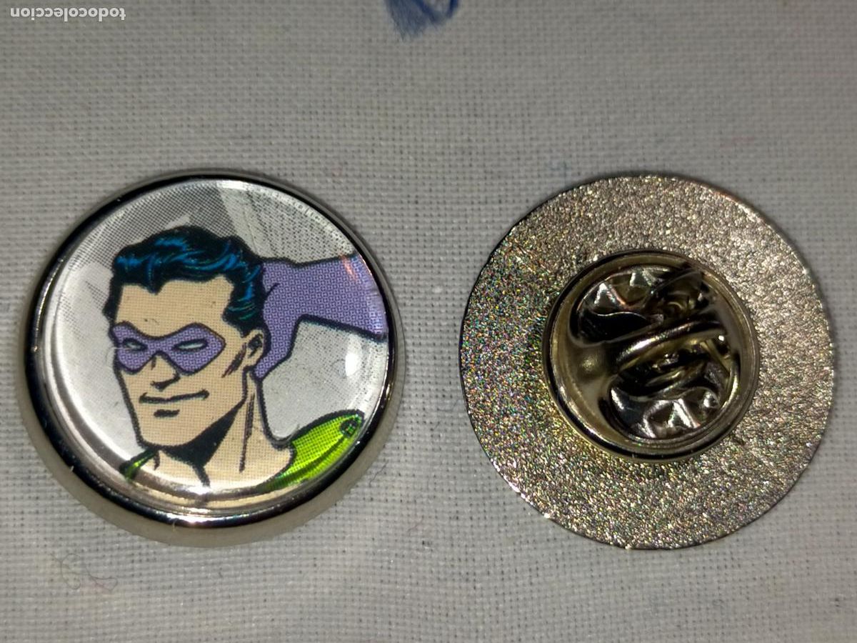 Pins de colecci&oacute;n: PIN REDONDO METAL - malos y buenos de SUPER HEROES SUPERHEROES COMIC personaje el acertijo